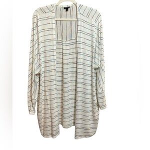 Torrid White Rainbow Stripe Lightweight
Open Front Dolman Sleeve Cardigan Sz 2X